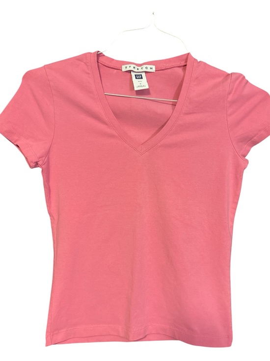 GAP Tops - GAP Cotton Pink V-Neck Stretch Tee